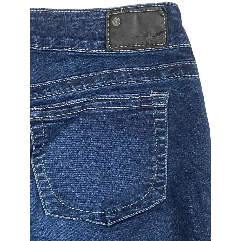 Silver Jeans Suki Mid Pencil Skinny Jeans 28/31 Med Dark Wash - Picture 10 of 12